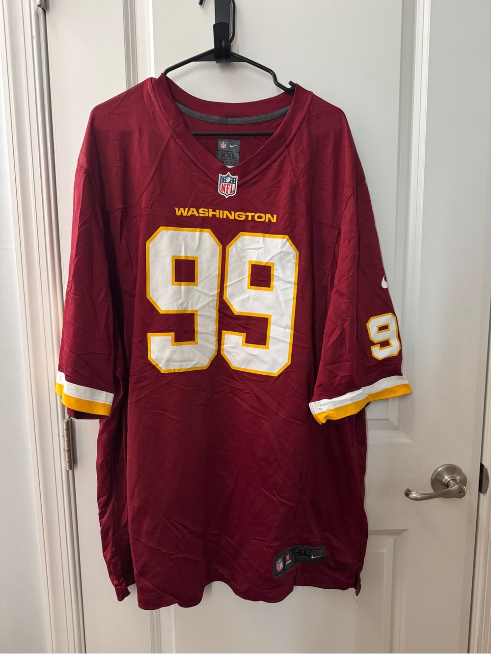 NFL Washington Maroon #99 Football Jersey with White and Gold Accents C Young